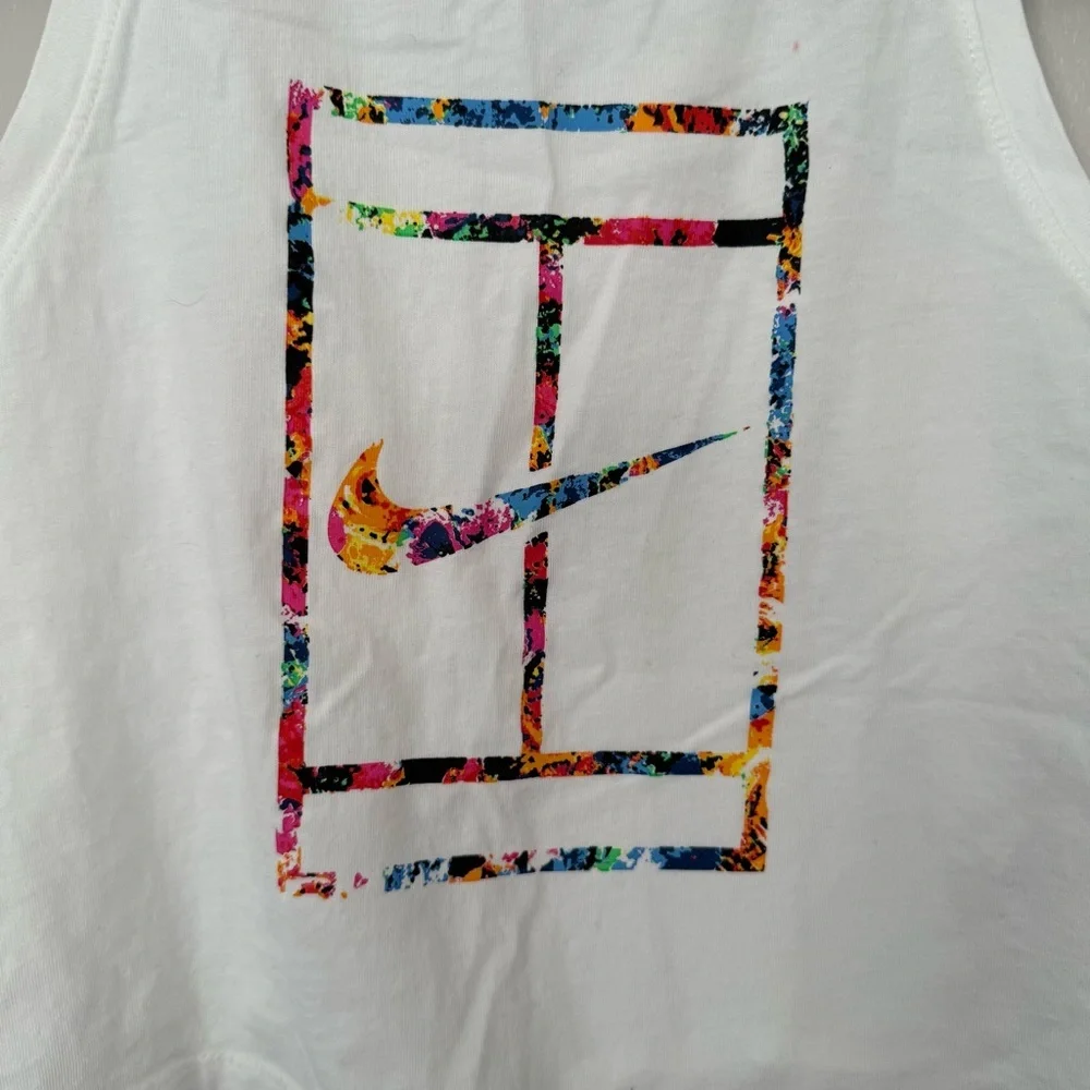 Nike white sports tank top Tee size S